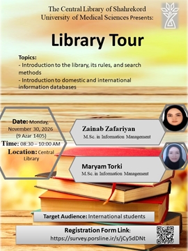 Library tour for international students 